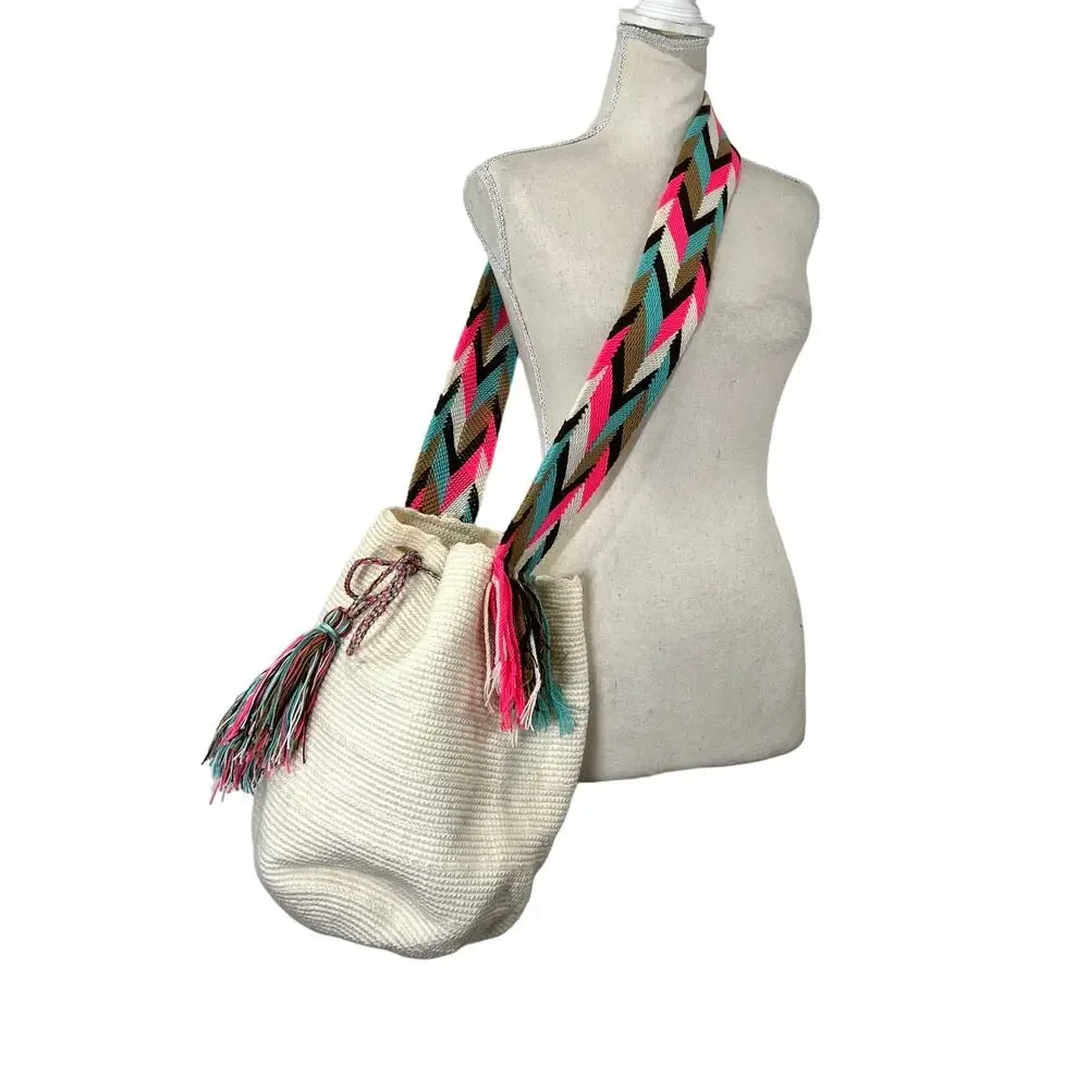 Columbian Mochila Wayuu Hobo Crochet Bucket Bag